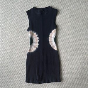 Monrow Sleeveless Tie-Dye Knit Mini Dress
